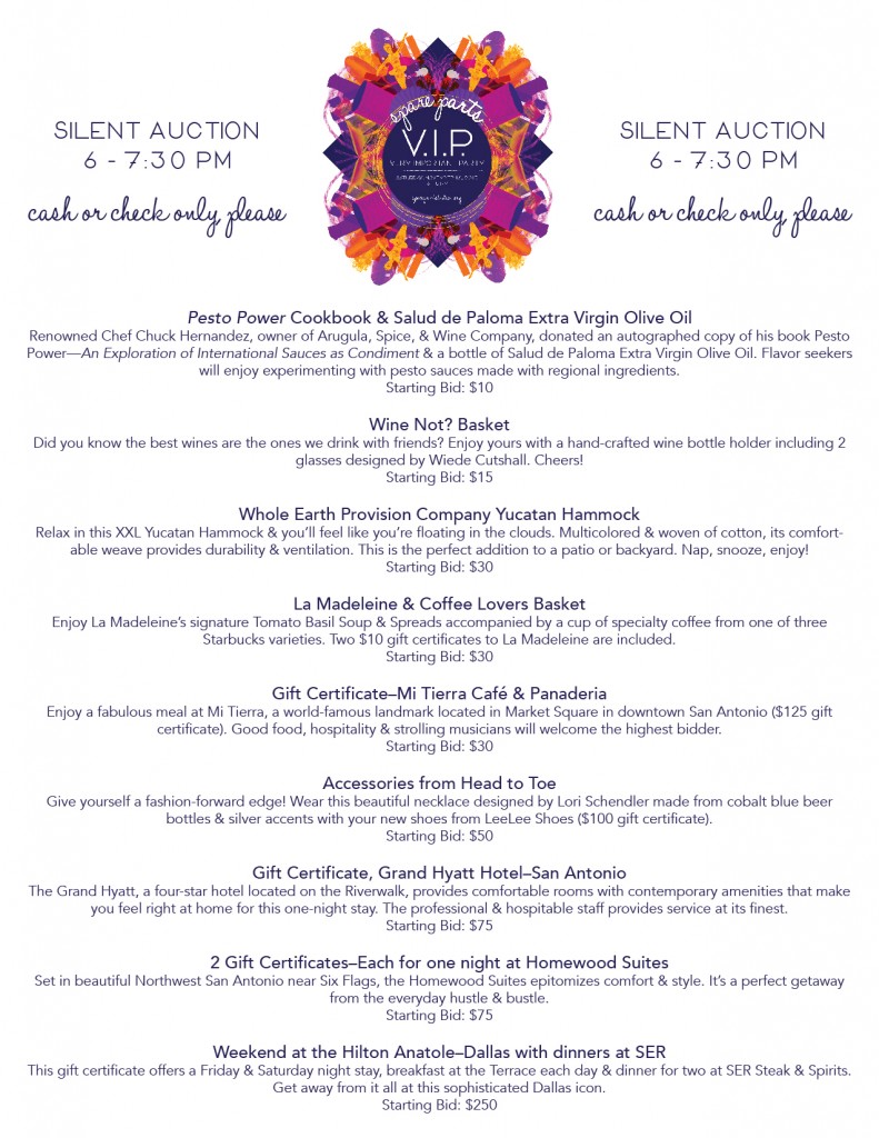 V.I.P. Silent Auction