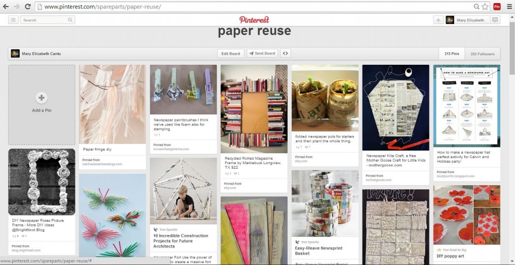 pinterest - paper reuse